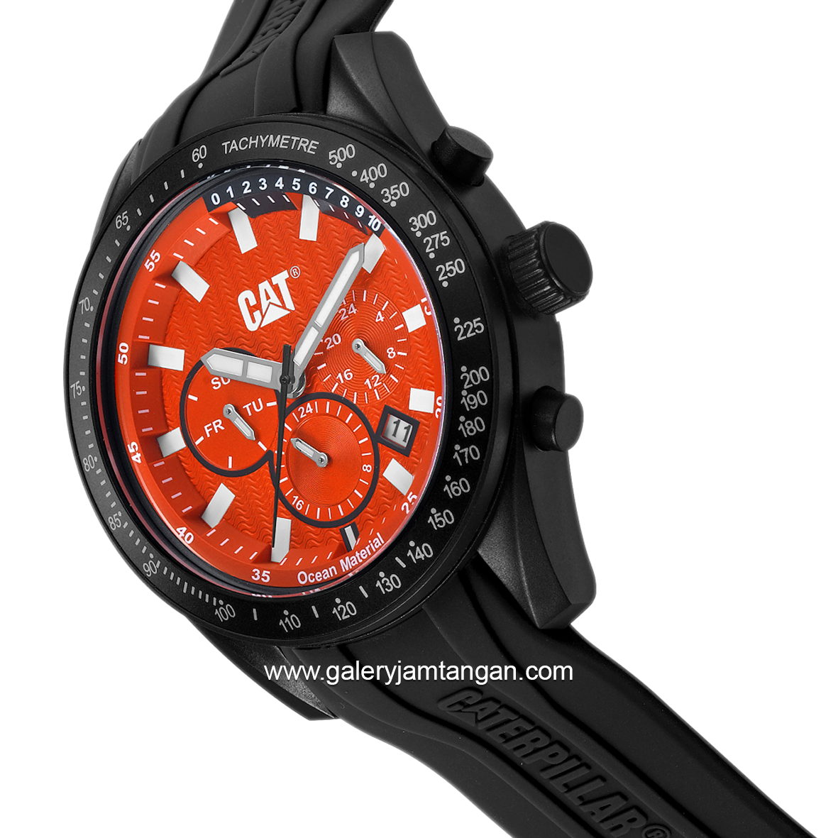 CATERPILLAR LQ.169.21.821 Dial Red Rubber Strap