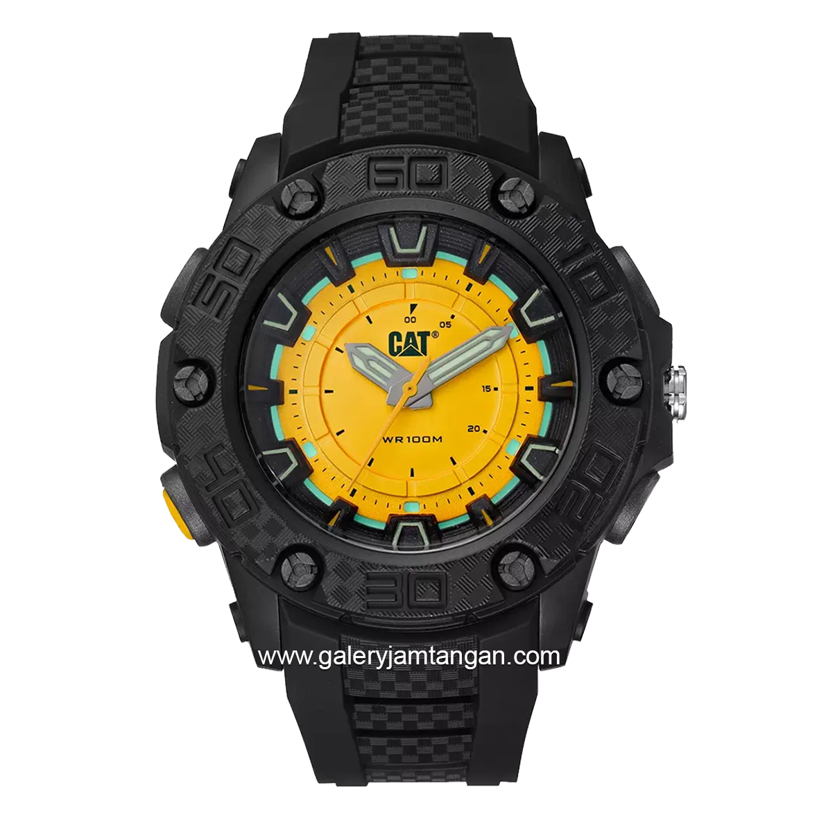 CATERPILLAR LU.160.21.721 Black Dial Yellow Thermoplastic Polyurethane Strap