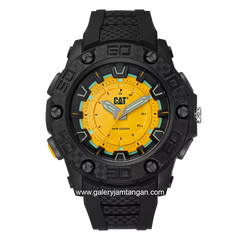 CATERPILLAR LU.160.21.721 Black Dial Yellow Thermoplastic Polyurethane Strap