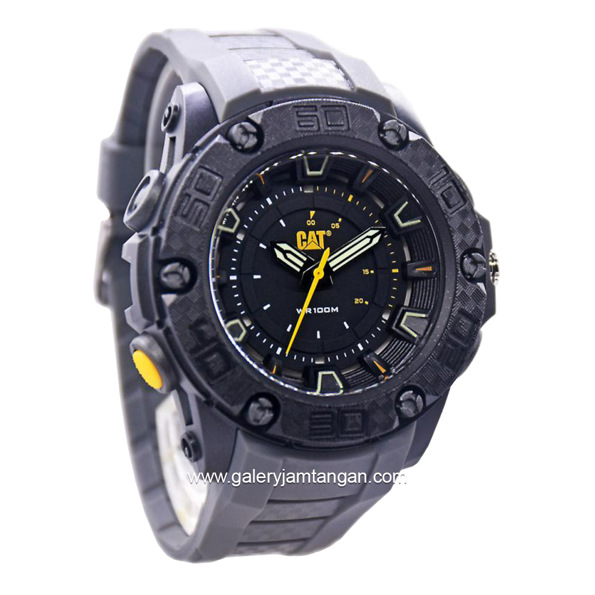 CATERPILLAR LU.160.25.127 Black Second Hand Green Rubber Strap