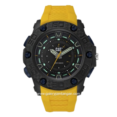 CATERPILLAR LU.160.27.126 Yellow Dial Black Rubber Strap