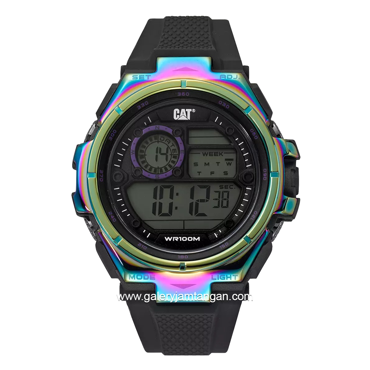 CATERPILLAR OD.107.21.141 Black Digital Rubber Strap