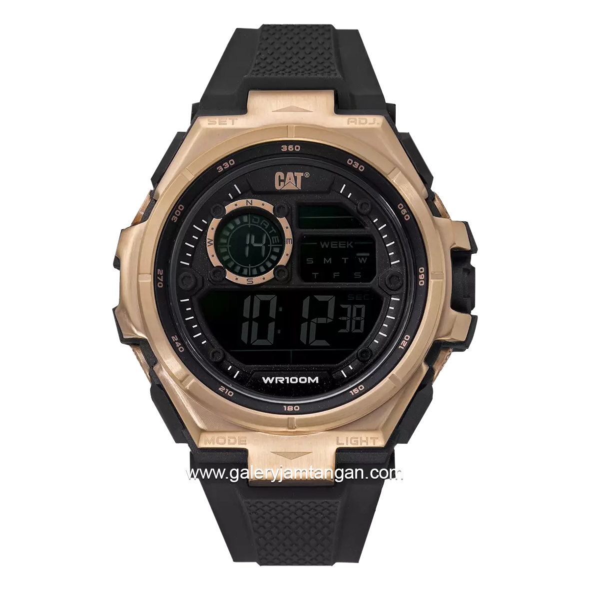 CATERPILLAR OD.197.21.149 Black Rosegold Rubber Strap