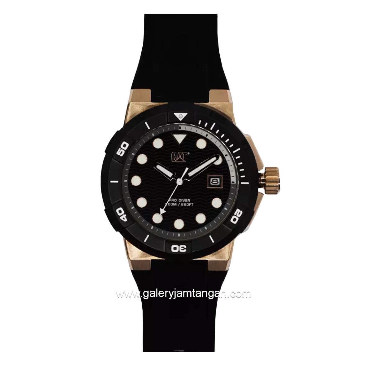 CATERPILLAR S1.191.21.129 Black Analog Rubber Strap