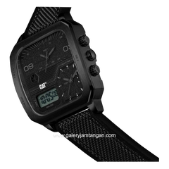 CATERPILLAR AS.169.21.131 Multi Time Black Silicone Strap
