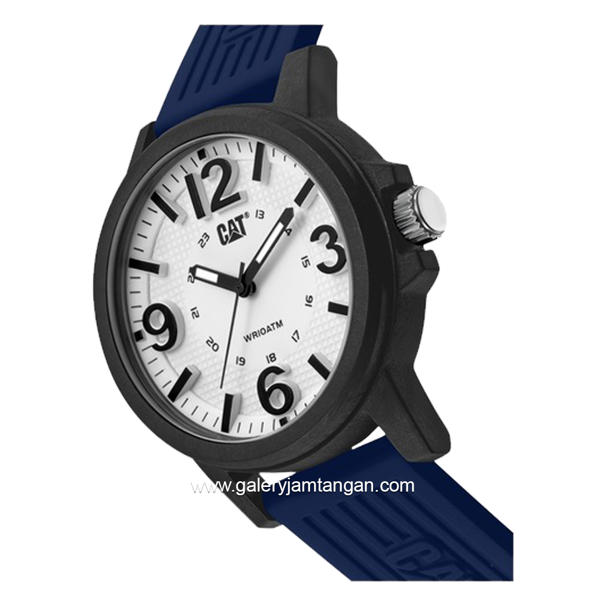 CATERPILLAR LF.111.26.236 Men's Blue Dial White Rubber Strap