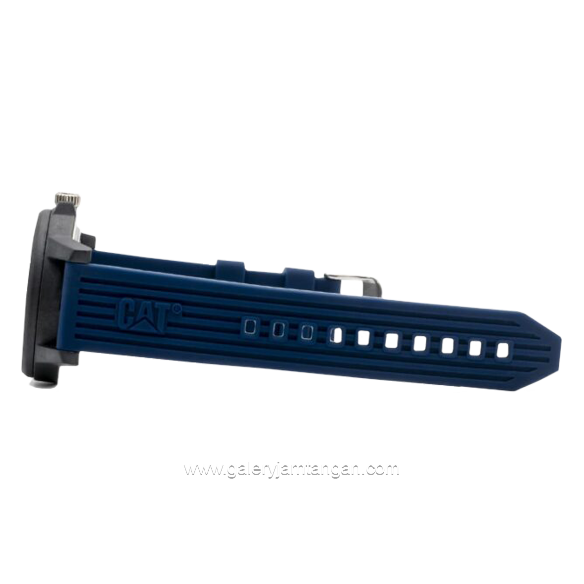 CATERPILLAR LF.111.26.632 Navy Hour Marker White Rubber Strap