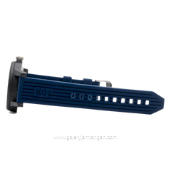 CATERPILLAR LF.111.26.632 Navy Hour Marker White Rubber Strap