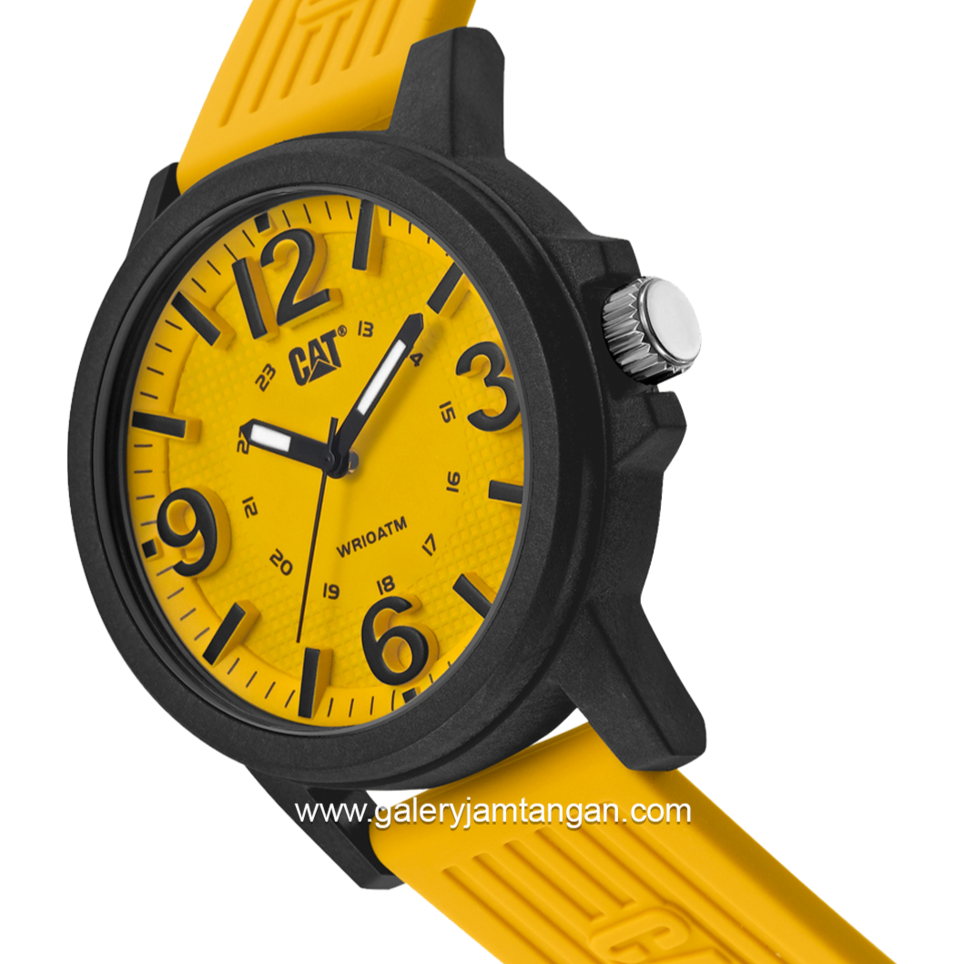 CATERPILLAR LF.111.27.731 Yellow Black Rubber Strap