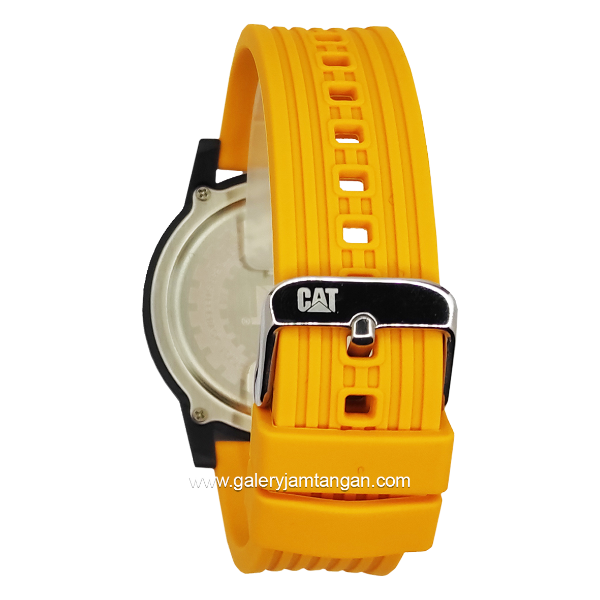 CATERPILLAR LF.111.27.137 Men's Yellow Dial Black Rubber Strap