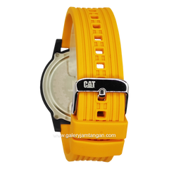 CATERPILLAR LF.111.27.137 Men's Yellow Dial Black Rubber Strap