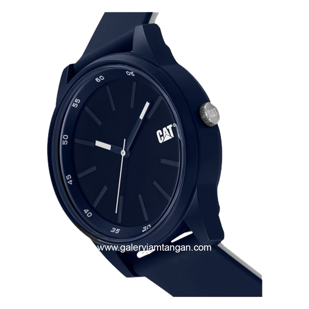 CATERPILLAR LJ.110.26.622 Navy Second Hand White Silicone Strap