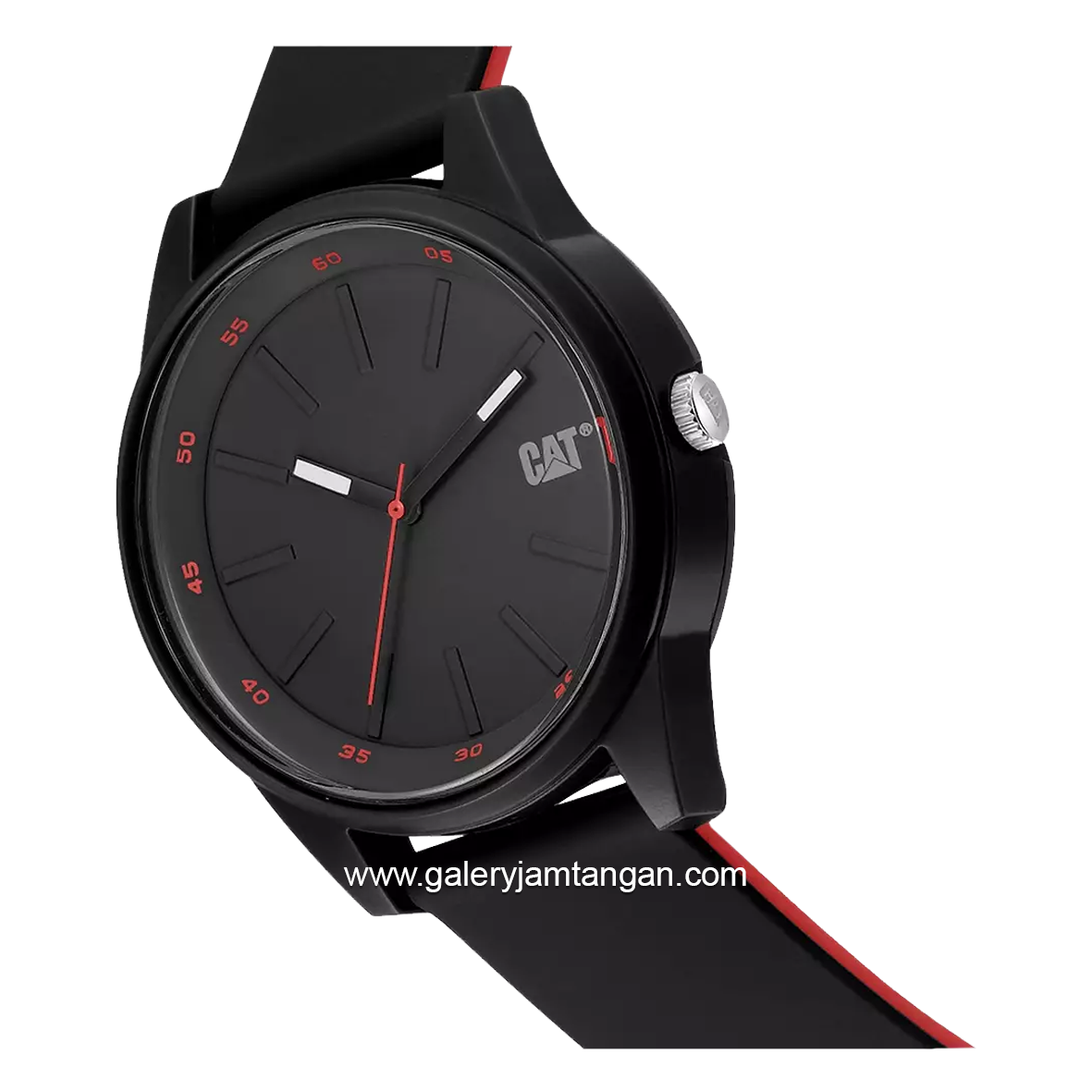 CATERPILLAR LJ.160.21.120 Black Second Hand White Silicone Strap