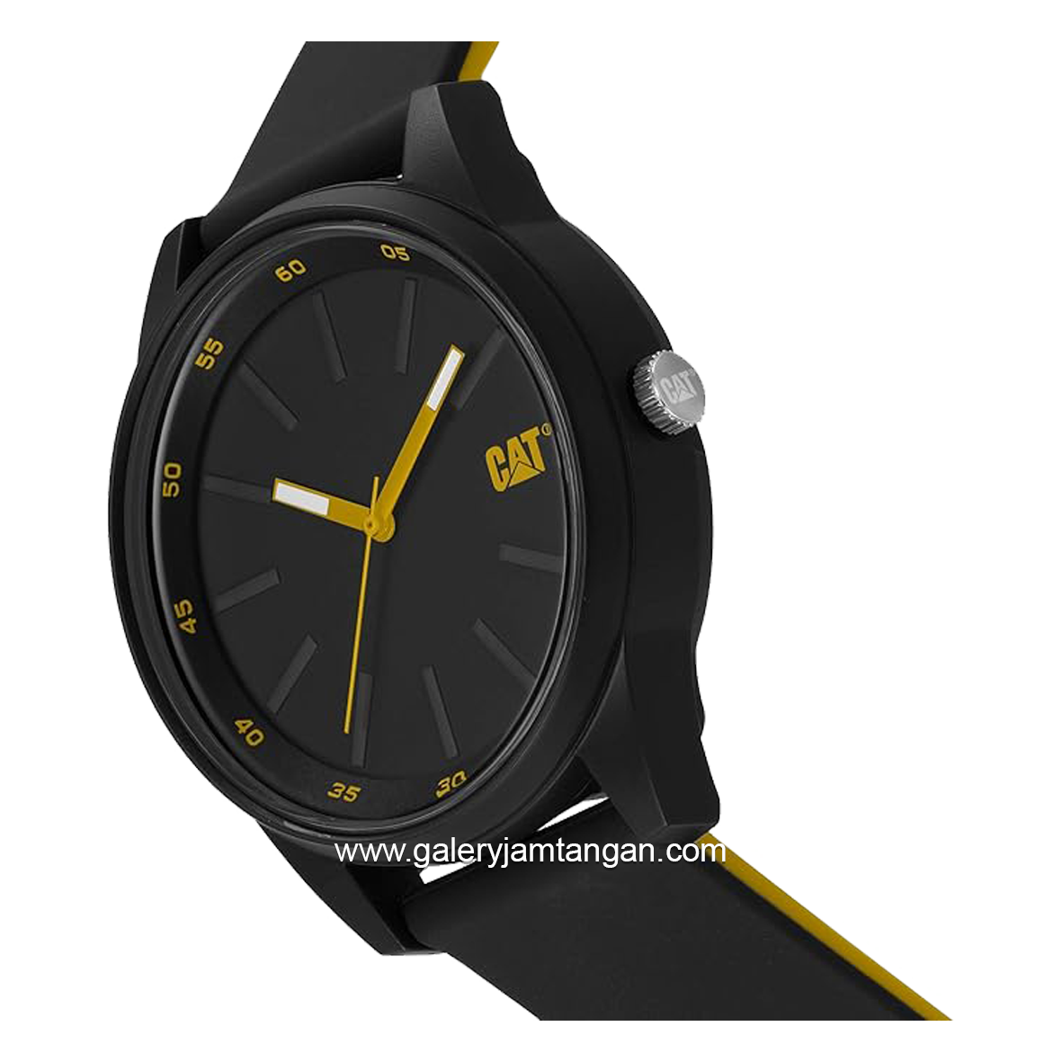 CATERPILLAR LJ.160.21.127 Black Second Hand Yellow Rubber Strap