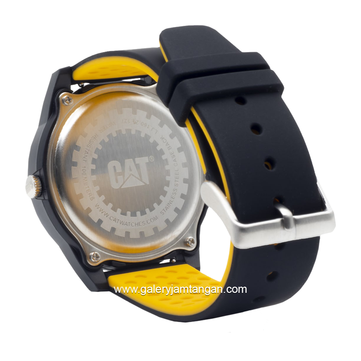 CATERPILLAR LJ.160.21.721 Black Dial Yellow Rubber Strap