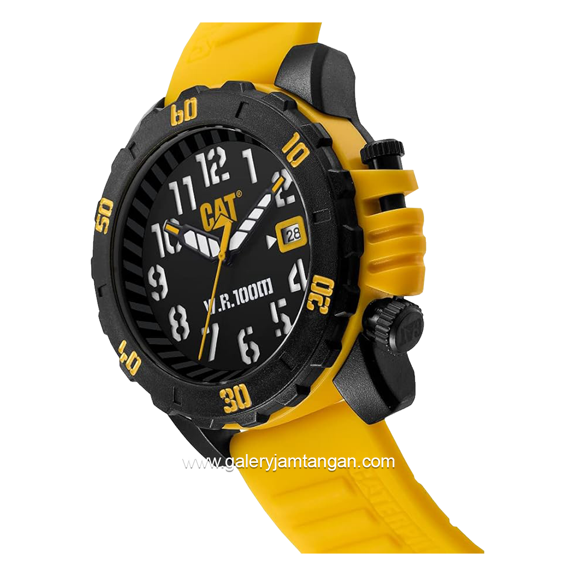 CATERPILLAR LK.171.27.117 Yellow Black Rubber Strap
