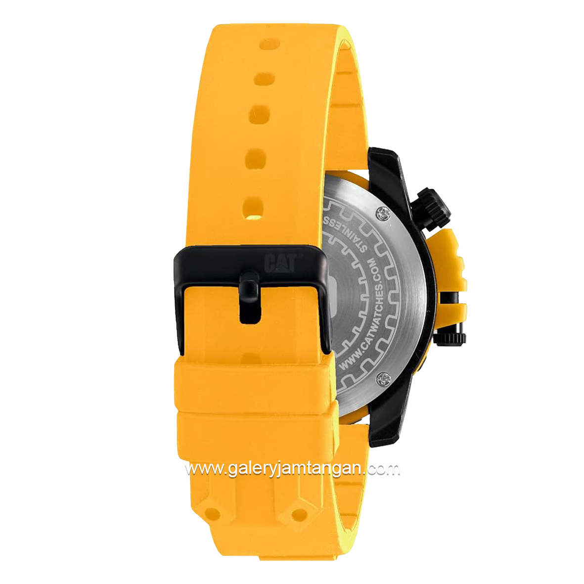CATERPILLAR LK.171.27.117 Yellow Black Rubber Strap