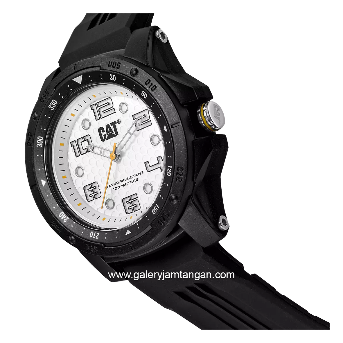CATERPILLAR LP.160.21.232 Men's Black Dial White Rubber Strap