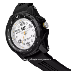 CATERPILLAR LP.160.21.232 Men's Black Dial White Rubber Strap