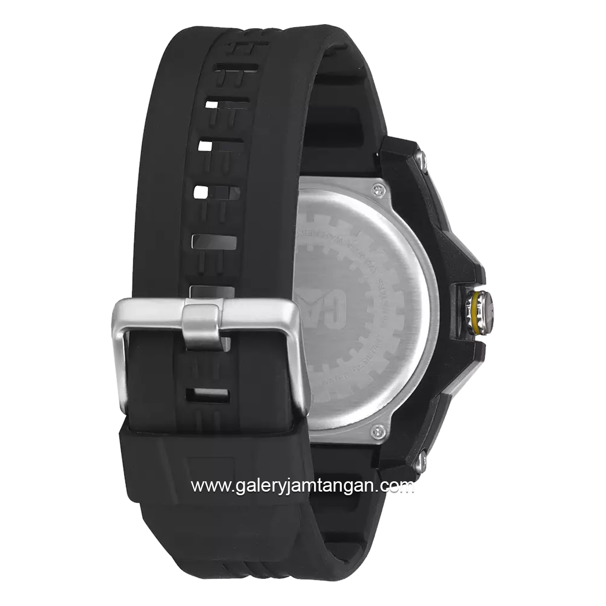 CATERPILLAR LP.160.21.737 Black Dial Yellow Rubber Strap