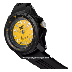 CATERPILLAR LP.160.21.737 Black Dial Yellow Rubber Strap