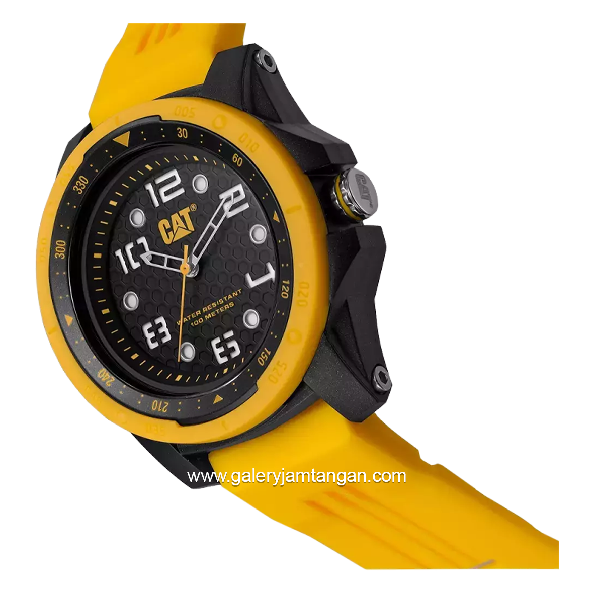 CATERPILLAR LP.160.27.131 Men's Yellow Black Rubber Strap