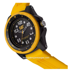 CATERPILLAR LP.160.27.131 Men's Yellow Black Rubber Strap