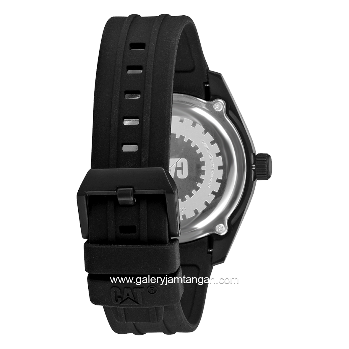CATERPILLAR LQ.161.21.732 Black Dial Yellow Rubber Strap
