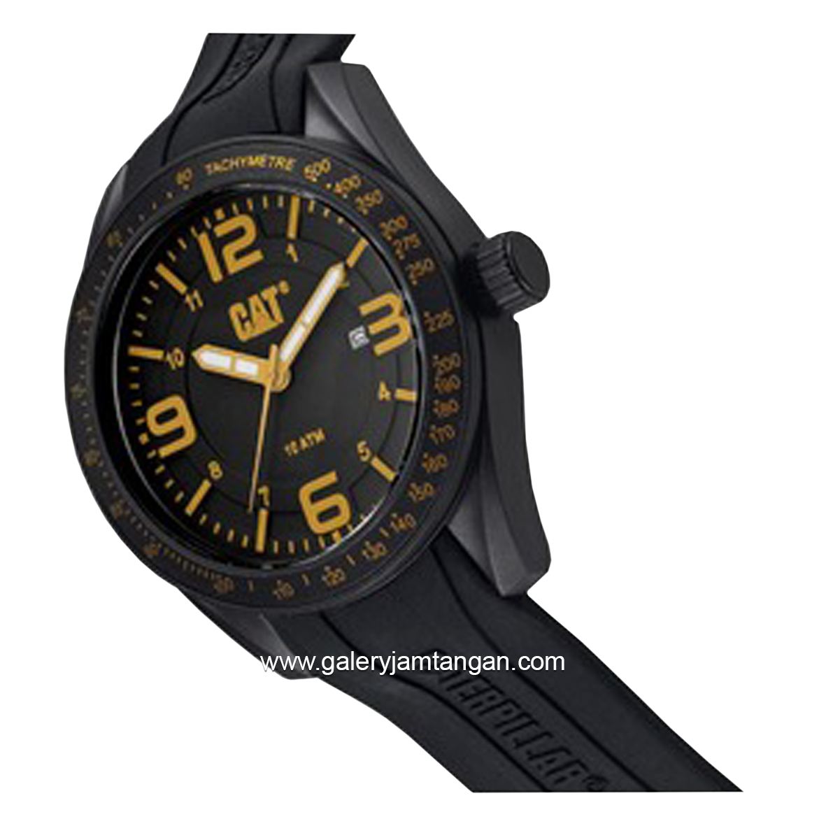 CATERPILLAR LQ.161.21.137 Black Yellow Rubber Strap
