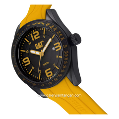 CATERPILLAR LQ.161.27.137 Yellow Dial Black Rubber Strap