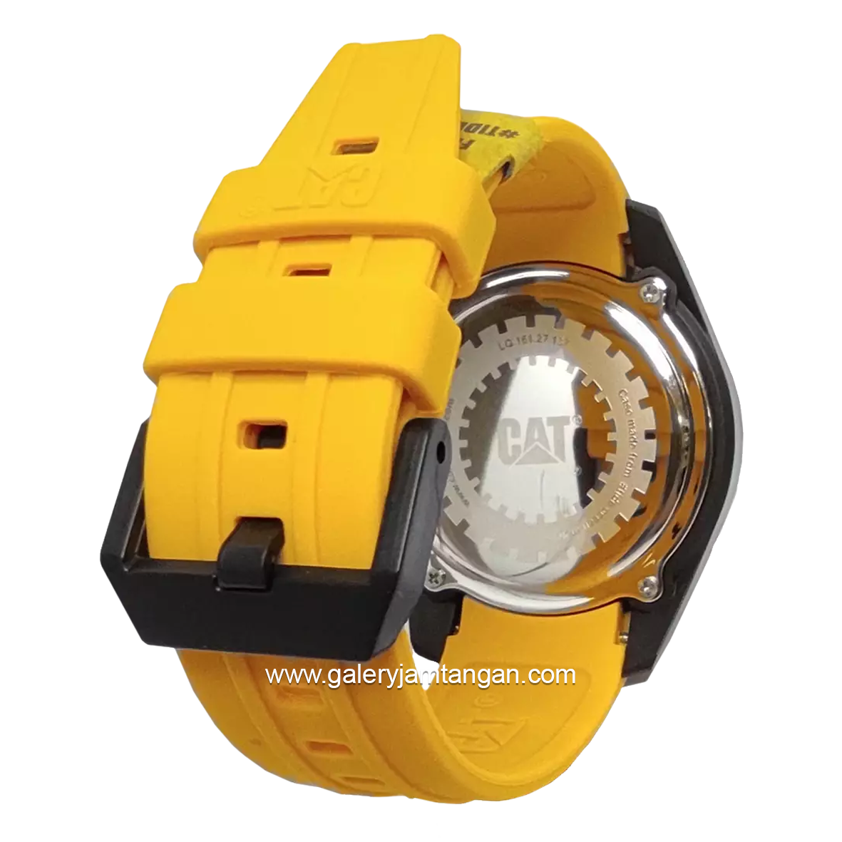 CATERPILLAR LQ.161.27.137 Yellow Dial Black Rubber Strap