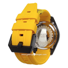 CATERPILLAR LQ.161.27.137 Yellow Dial Black Rubber Strap