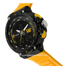 CATERPILLAR MX.165.27.137 Yellow Black Analog Digital Rubber Strap