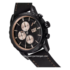 CATERPILLAR NR.163.34.129 Black Rosegold Leather Strap