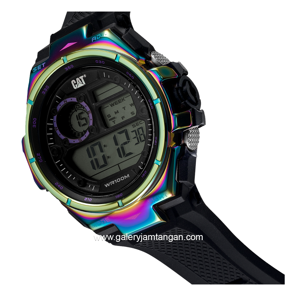 CATERPILLAR OD.107.21.141 Black Digital Rubber Strap
