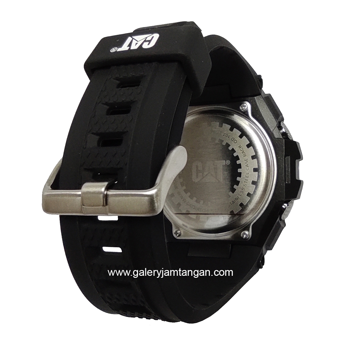 CATERPILLAR OD.107.21.141 Black Digital Rubber Strap