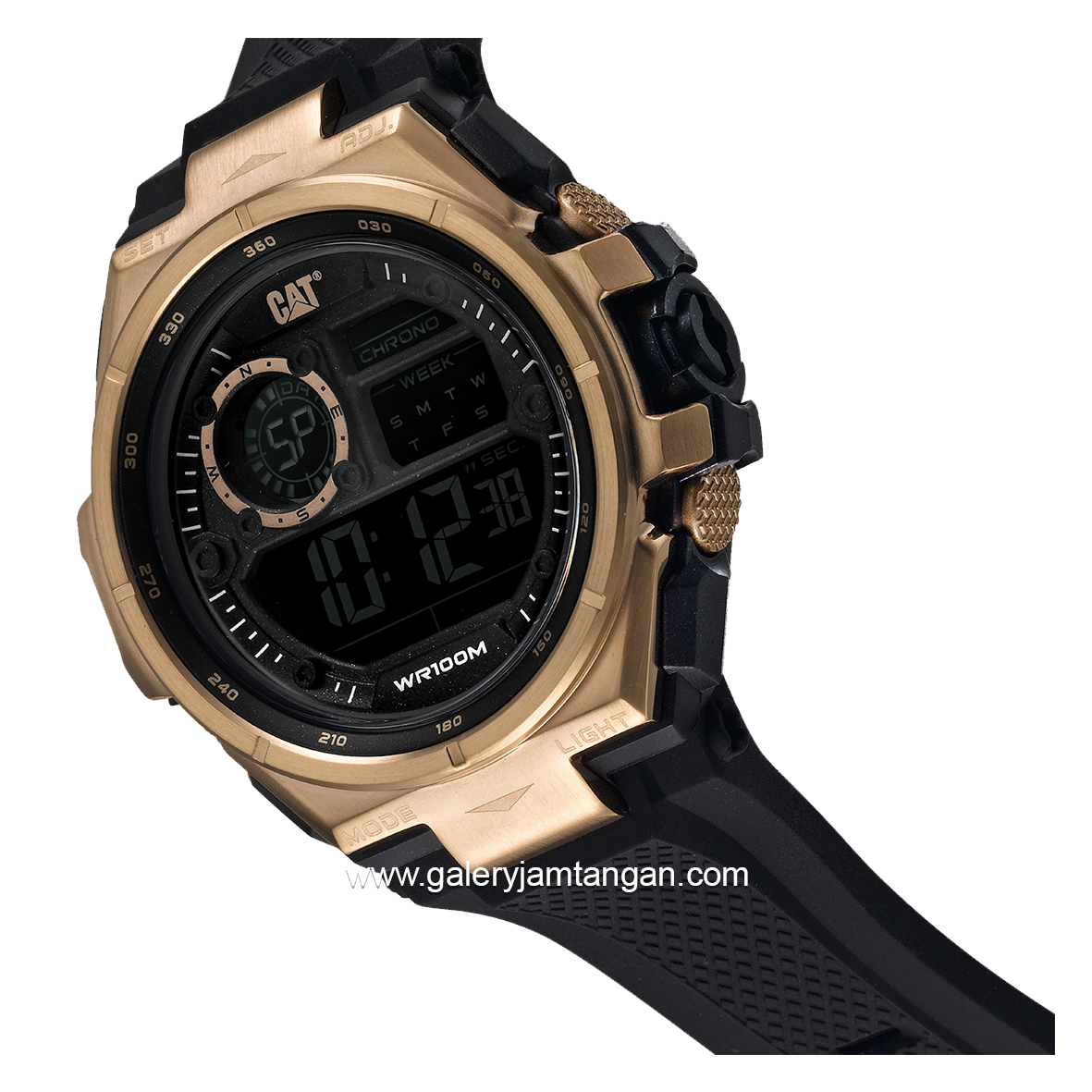 CATERPILLAR OD.197.21.149 Black Rosegold Rubber Strap