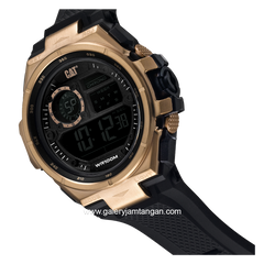 CATERPILLAR OD.197.21.149 Black Rosegold Rubber Strap