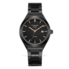Christophe Arden CA 2002 MDBIPBARG Black Hour Marker Rosegold Stainless Steel