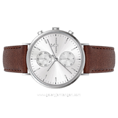 PIERRE CARDIN BONNA NOUVELLE CBN.3057 Brown Dial White Leather Strap