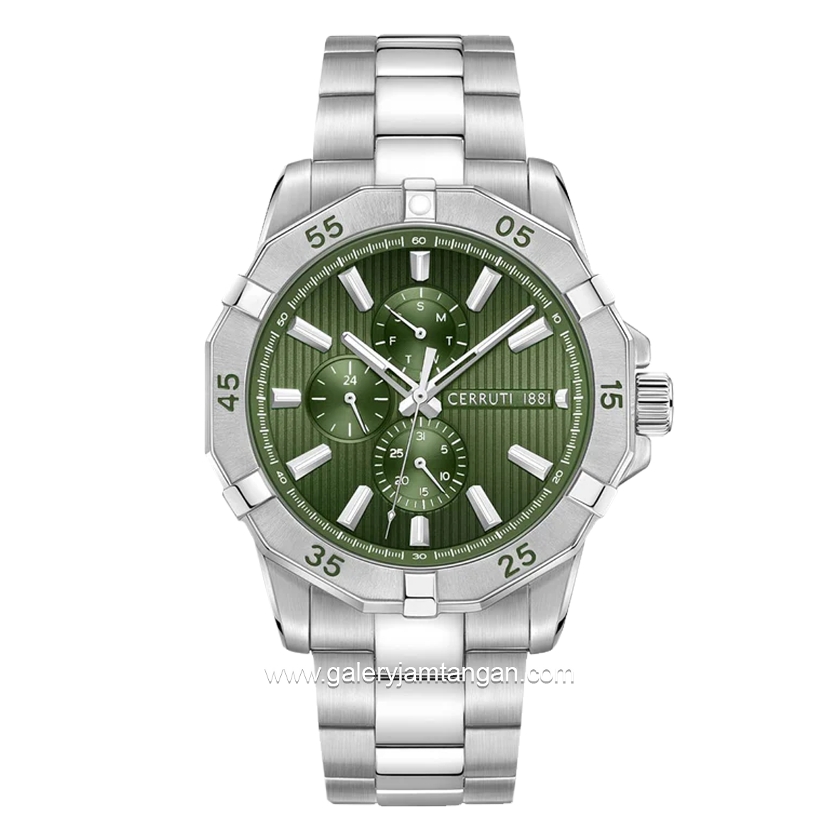 CERRUTI 1881 VALLELAGHI CIWGK0019401 Watch Men's Silver Dial Green Stainless Steel