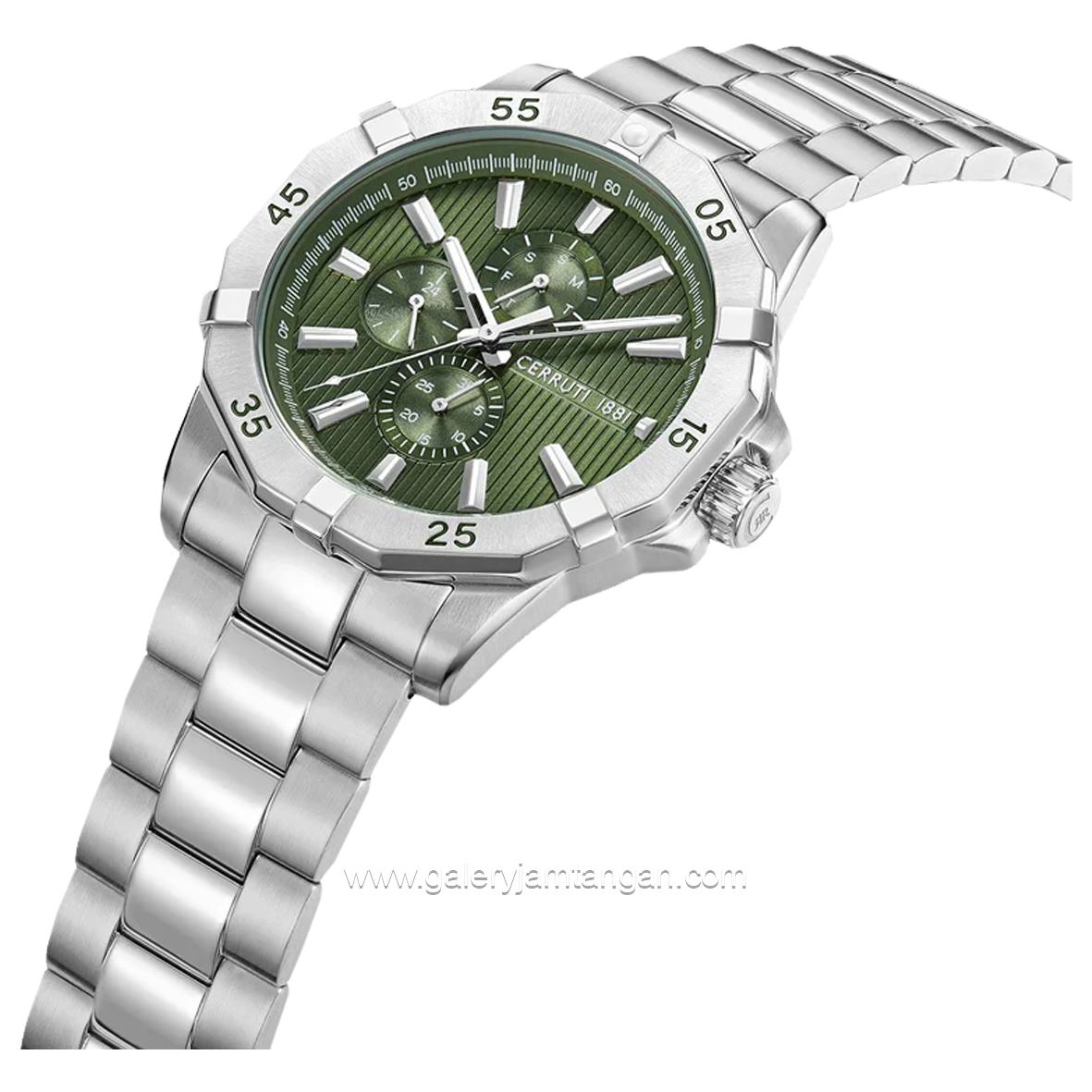 CERRUTI 1881 VALLELAGHI CIWGK0019401 Watch Men's Silver Dial Green Stainless Steel