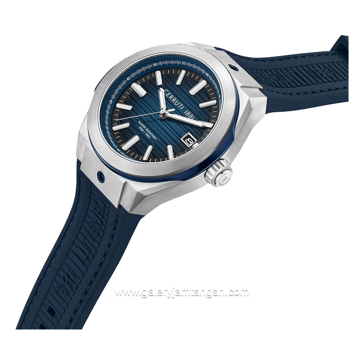 CERRUTI 1881 RUSCELLO CIWGN0042901 Watch Men's Navy Silver Rubber Strap