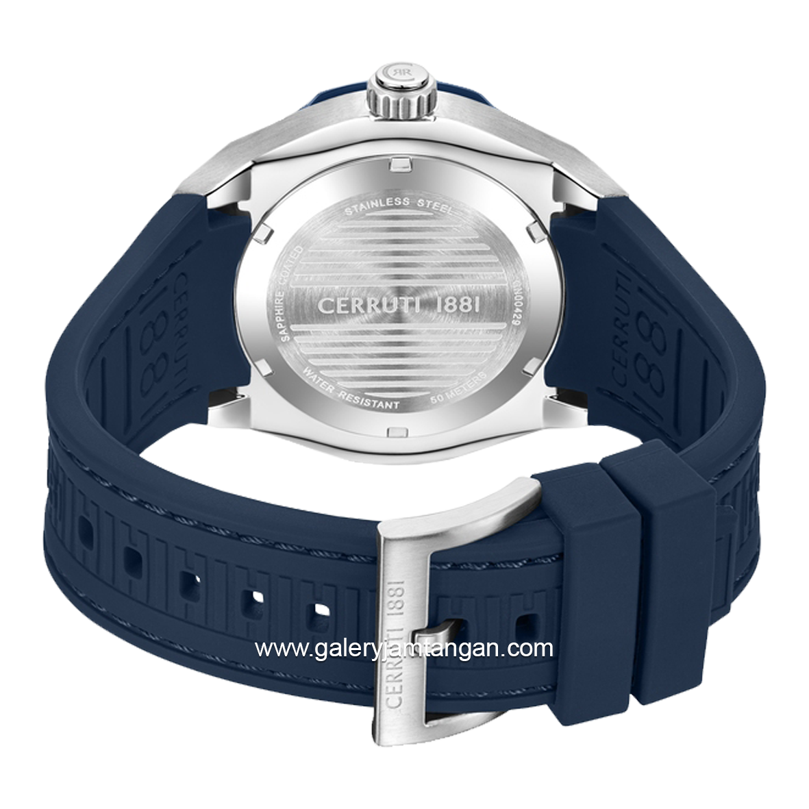 CERRUTI 1881 RUSCELLO CIWGN0042901 Watch Men's Navy Silver Rubber Strap