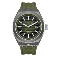 CERRUTI 1881 RUSCELLO CIWGN0042902 Watch Men's Green Grey Rubber Strap