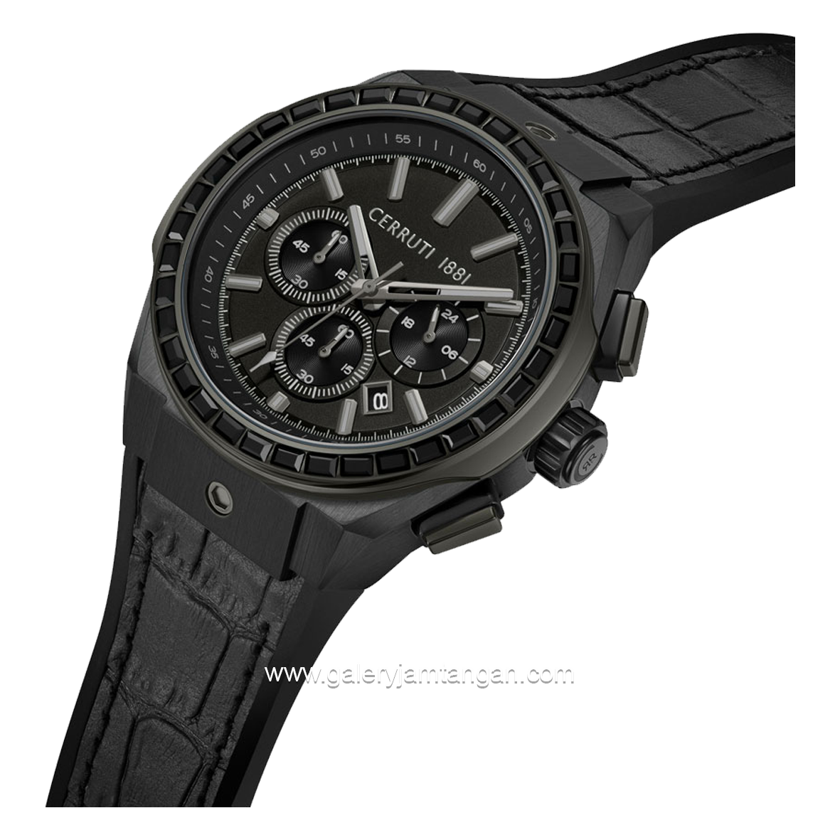 CERRUTI 1881 RUSCELLO CIWGO0050902 Watch Men's Chronograph Black Silicone Strap