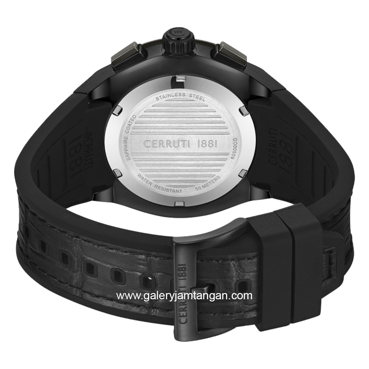 CERRUTI 1881 RUSCELLO CIWGO0050902 Watch Men's Chronograph Black Silicone Strap