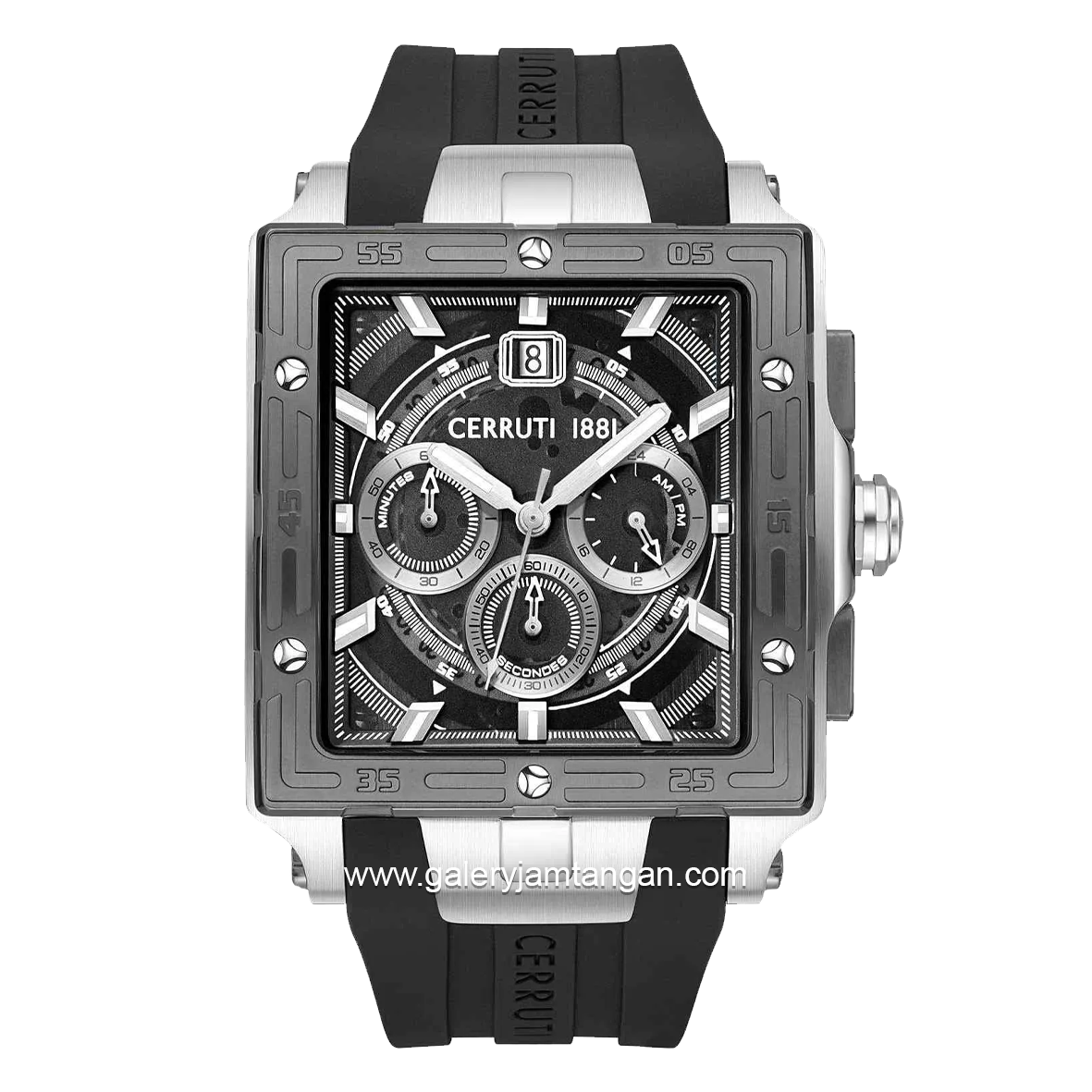 CERRUTI 1881 ODISSEA CIWGO0072401 Watch Men's Chronograph Black Silver Silicone Strap