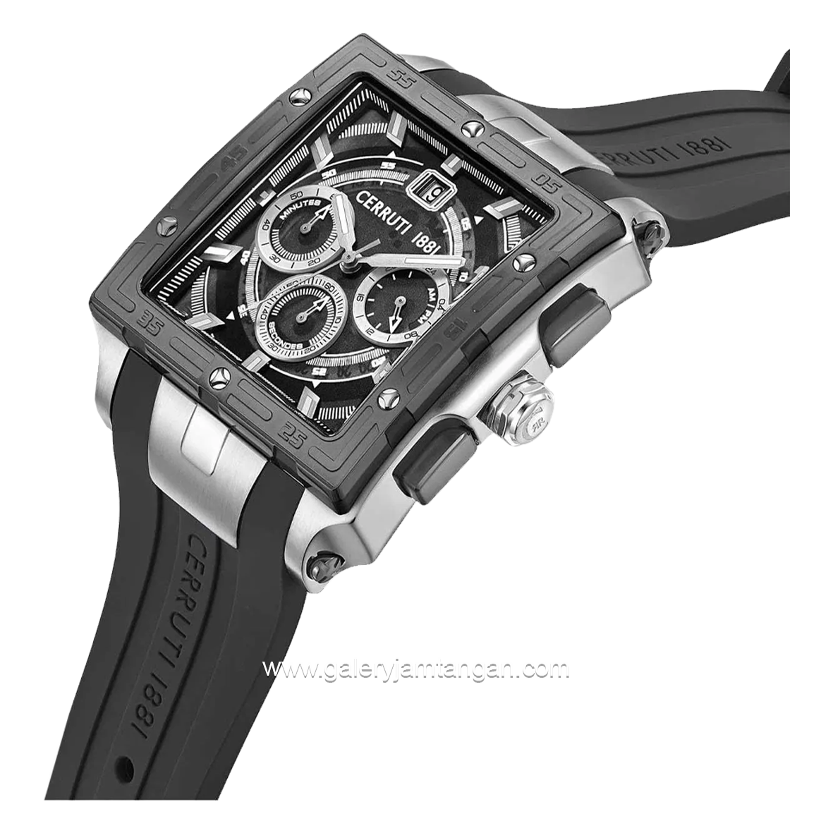CERRUTI 1881 ODISSEA CIWGO0072401 Watch Men's Chronograph Black Silver Silicone Strap