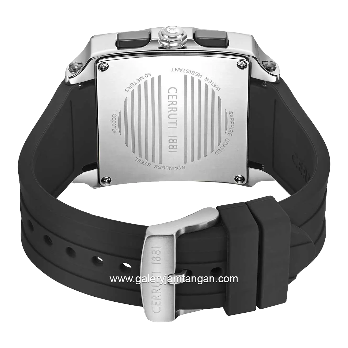 CERRUTI 1881 ODISSEA CIWGO0072401 Watch Men's Chronograph Black Silver Silicone Strap